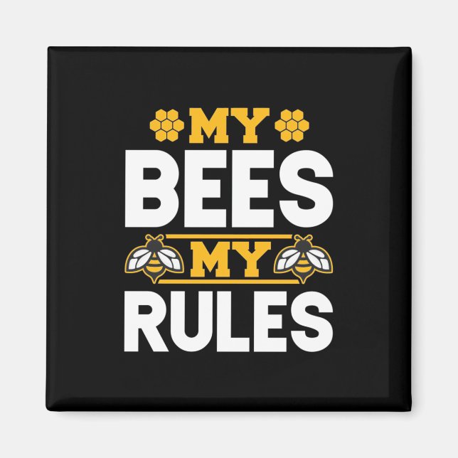 Aimant Mes abeilles mes règles (Devant)