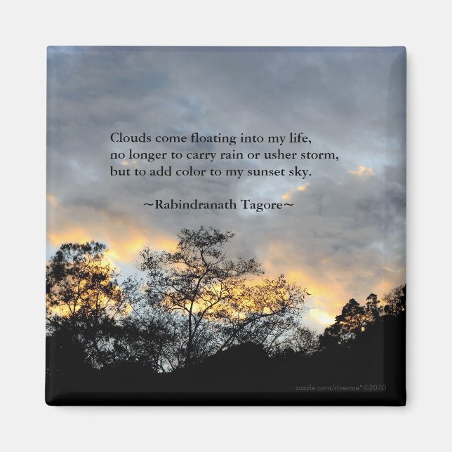 Aimant Mes citations Sunset Sky/ Tagore (Devant)