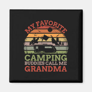 Aimant Mes copains de camping préférés m'appellent Grand-