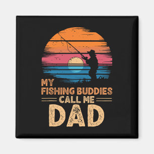 Aimant Mes Copains de Pêche M'appellent Papa Rétro Vintag