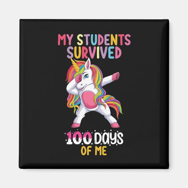 Aimant Mes élèves ont survécu 100 jours de moi professeur (Devant)
