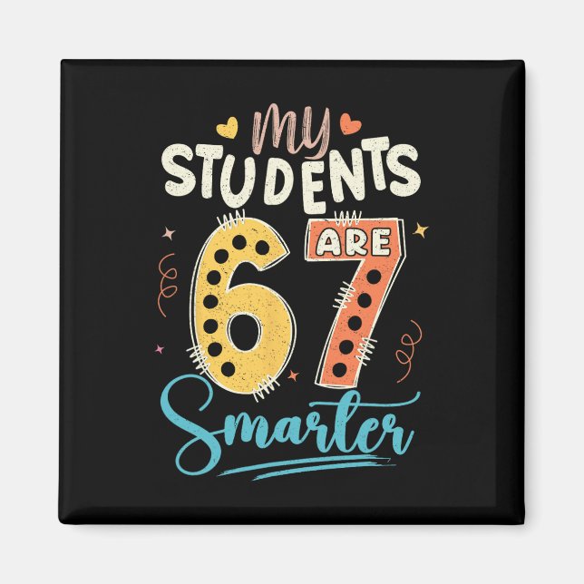 Aimant Mes élèves sont 67 jours plus intelligents Profess (Devant)