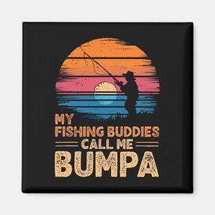 Aimant Mes Épouses De Pêche M'Appelent Bumpa Retro Vintag