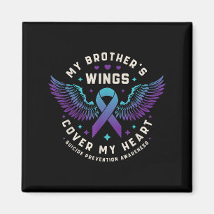 Aimant Mes frères ailes couvrent mon coeur la prévention 