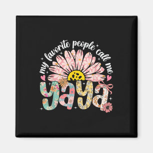 Aimant Mes Gens Préférés M'Appelent Yaya Fille Fête Des M