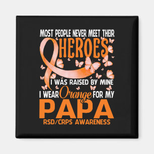 Aimant Mes Héros Je Porte Orange Pour Mon Papa Rsd Crps A