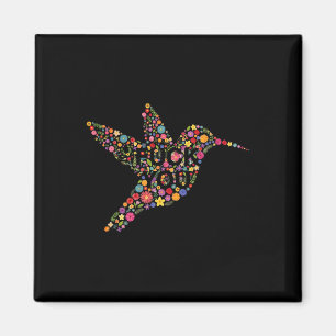 Aimant Message caché subtil anti-Trump de colibri floral