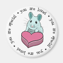 Message d'amour souris mignonne avec chocolat