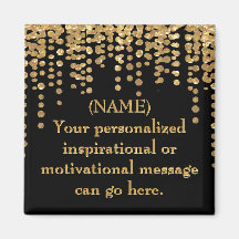 Message de motivation noir et or