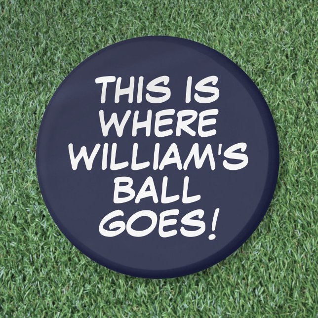 Aimant Message personnalisé amusant Marqueur de balle ble (Funny Custom Message Navy Blue Golf Ball Marker Magnet)