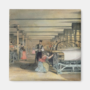 Aimant Métier à tisser de puissance tissant, 1834
