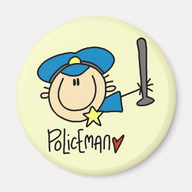 Aimant Métier d'agent de police (Devant)