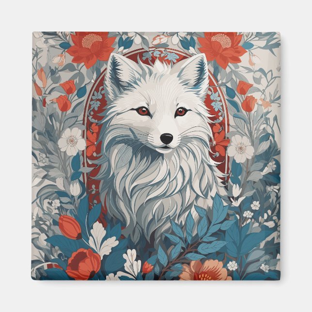 Aimant Métissage de la faune du renard arctique (Devant)