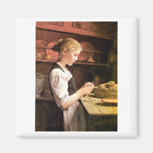 Aimant Meurent la fille de kleine Kartoffelschälerin