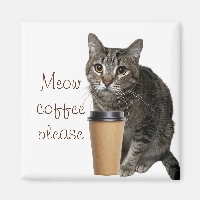 Aimant Mewow coffee s'il vous plaît (Devant)