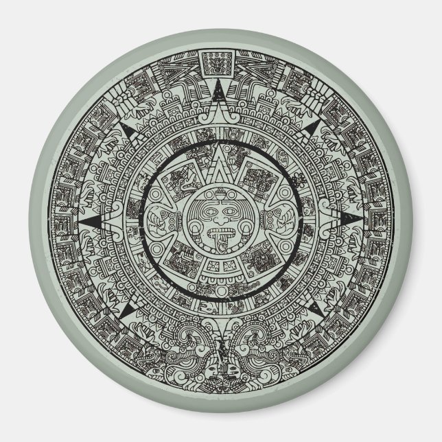 Aimant Mexicaine Aztec Sun Stone Maya Calendrier 1 (Devant)