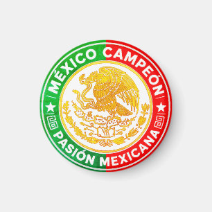 Aimant Mexico Champion Couleurs du Drapeau Graphique Blas