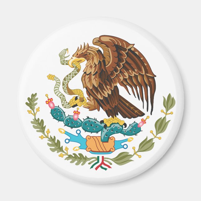 Aimant Mexico country coat arms symbol emblem flag eagle (Devant)