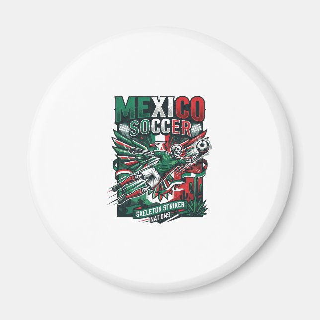 Aimant Mexico Football Squelette Attaquant Nations Premiu (Devant)