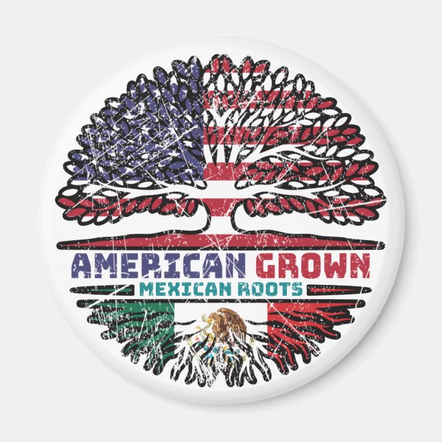 Aimant Mexico Mexican US American États-Unis Tree (Devant)