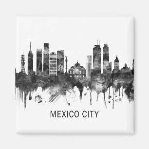 Aimant Mexico Skyline BW