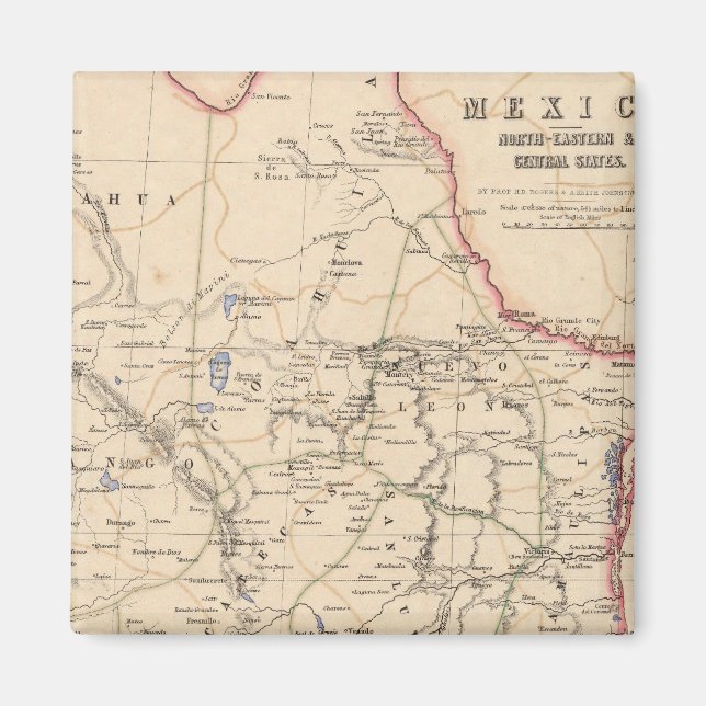 Aimant Mexique États du nord-est et du centre (Devant)