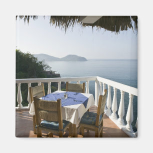 Aimant Mexique, Guerrero, Zihuatanejo. Table de café sur