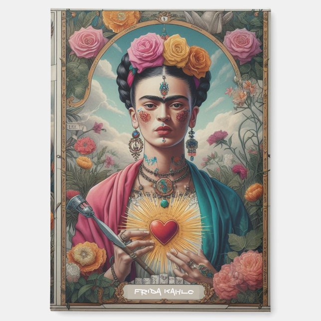 Aimant Mexique Voyage Vintage crâne à sucre et Frida Kahl (Recto)