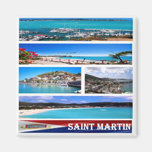 Aimant MF - Saint Martin - Collage de mosaïque