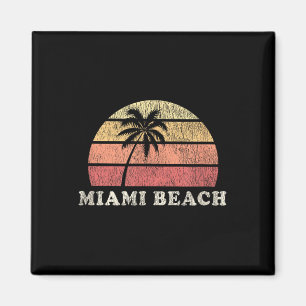 Aimant Miami Beach Fl Vintage les années 70 Retro Throwba