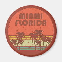 Miami Beach Floride coucher de soleil vintage