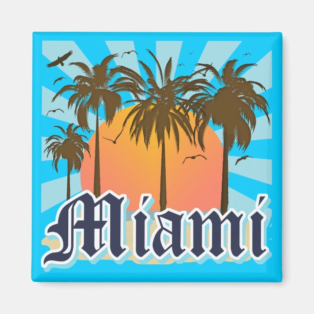 Aimant Miami Beach Floride FLA (Devant)