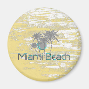 Aimant Miami-Beach, Floride, Palms, Grunge Cool