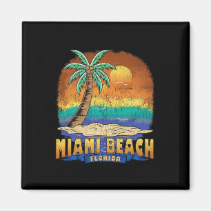 Aimant Miami Beach Floride Vintage Souvenir dénudé