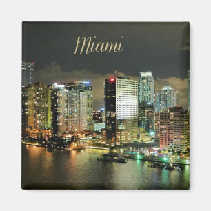 Aimant Miami Skyline la nuit