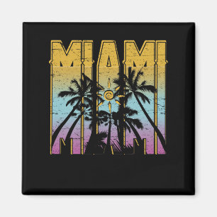 Aimant Miami Vacation Souvenir - Retro Beach Apparel