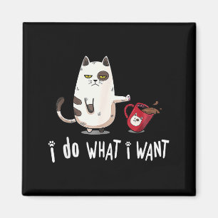 Aimant Miaou je fais ce que je veux Vintage Chat Noir Tas