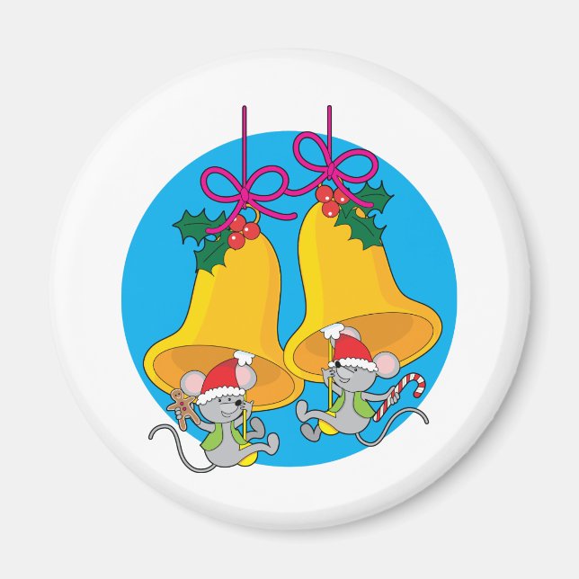 Aimant Mice Bell de Noël (Devant)