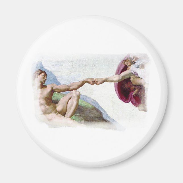 Aimant Michelangelo Création De L'Homme - Dieu Adam Check (Devant)