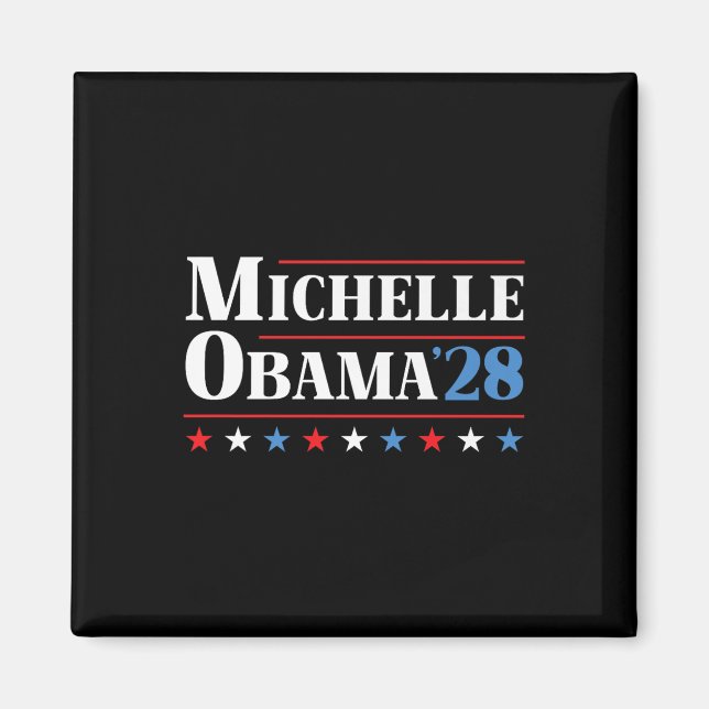 Aimant Michelle Obama 2028 Pour Président Premium (Devant)