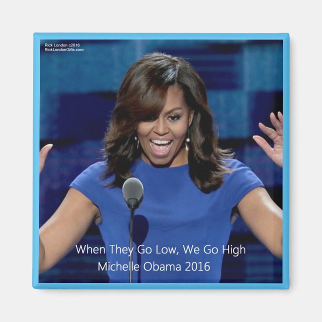 Aimant Michelle Obama "Nous allons de l'avant" Collection (Devant)
