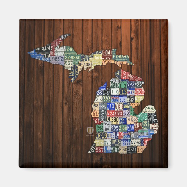 Aimant Michigan Counties in License Plates (Devant)