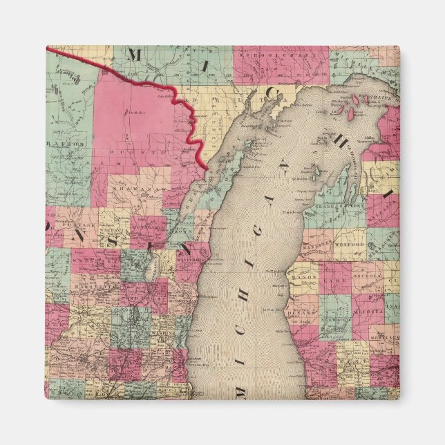 Aimant Michigan et Wisconsin (Devant)