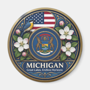 Aimant Michigan, l'État du patrimoine des Grands Lacs 🌊