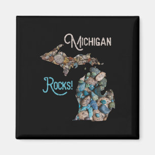 Aimant Michigan Rocks Petoskey Stone Hunting Tee Great La