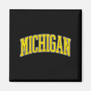 Aimant Michigan Vintage Varsity Sports Design Hommes Femm