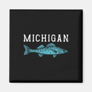 Aimant Michigan Walleye Pêcheur Pêcheur Angler Midwest