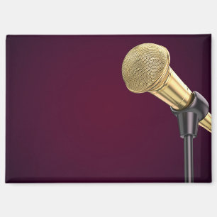 Aimant Microphone audio d'or