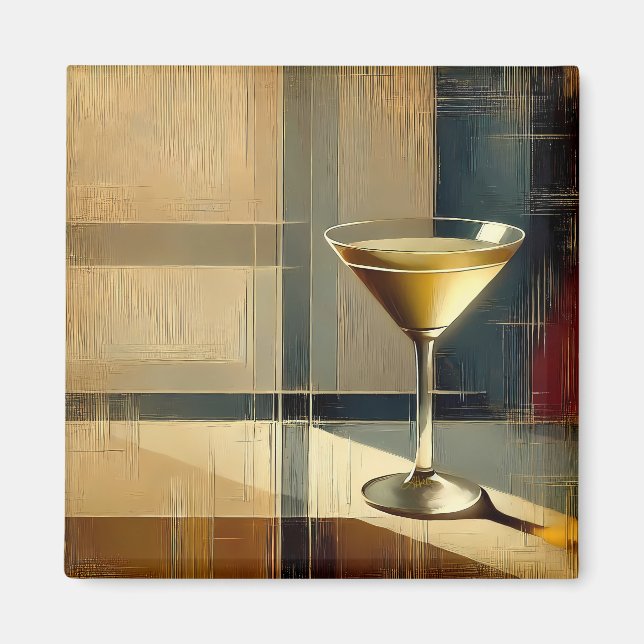 Aimant Mid Century Modern Martini in a Moonbeam (Devant)