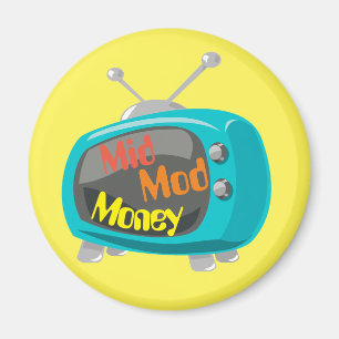 Aimant Mid Mod Money Retro TV